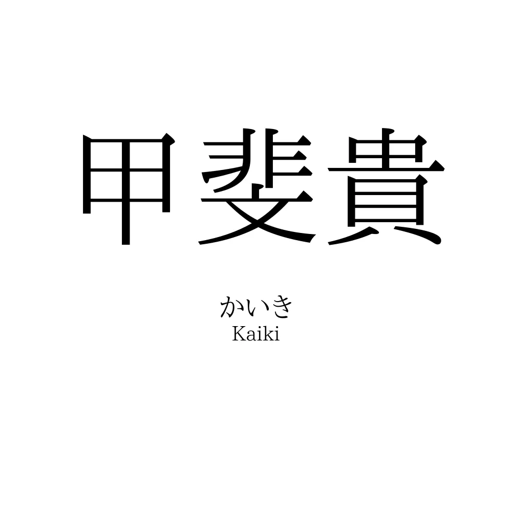 甲斐貴