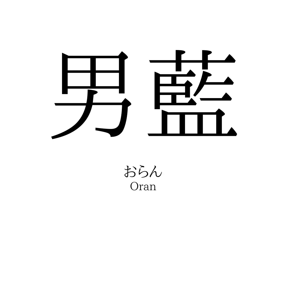 男藍