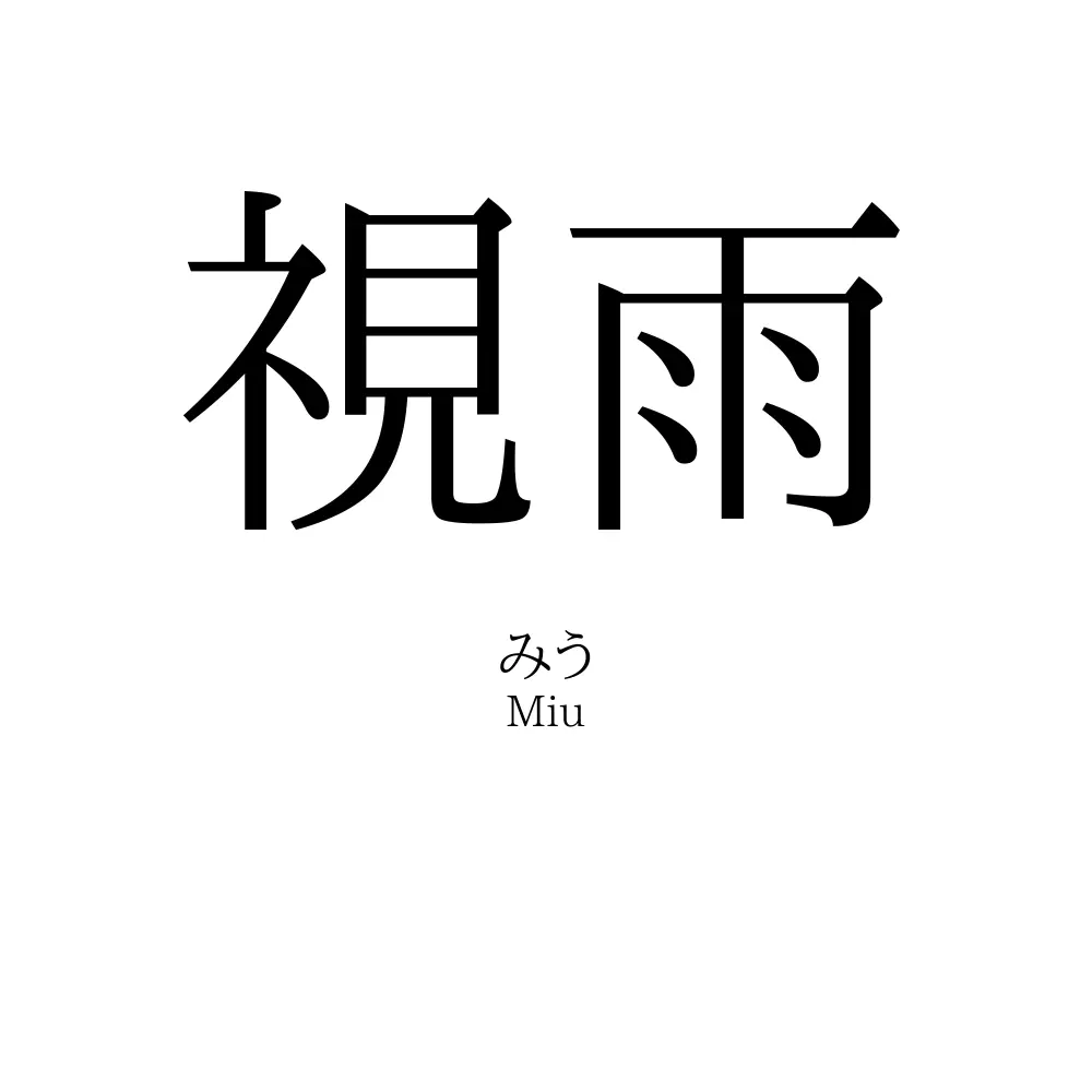 視雨
