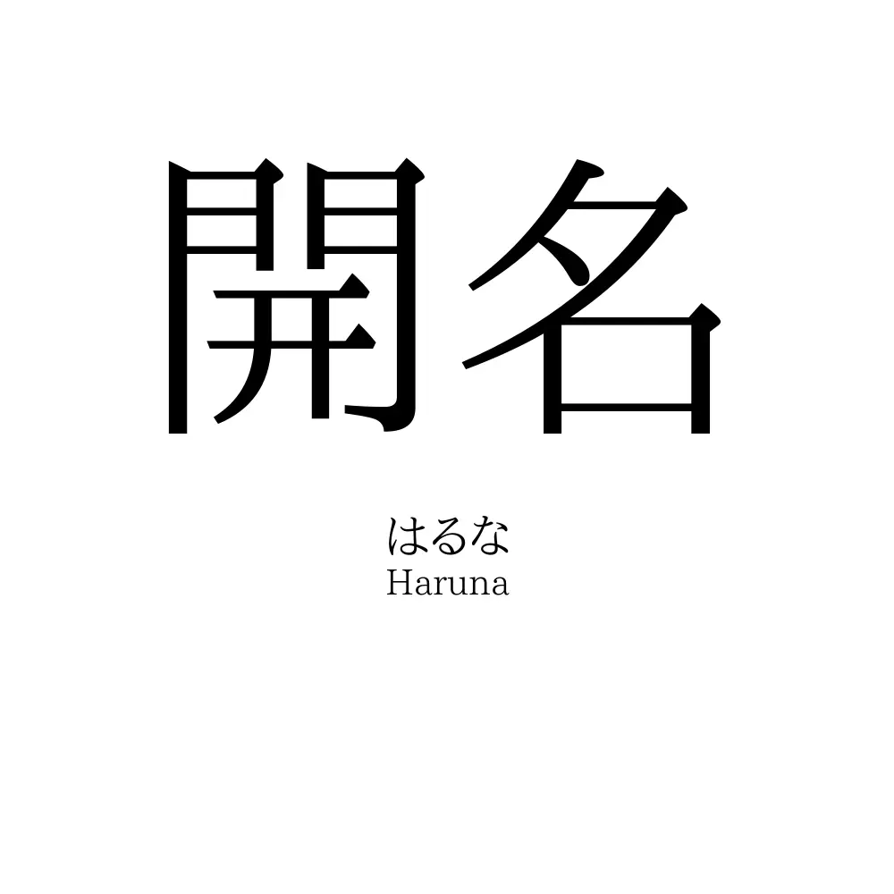 開名